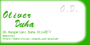 oliver duha business card